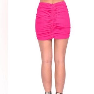The Sei Ruched Mini Skirt Fuchsia Pink Size 8 NWT Condition Designer